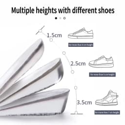Silicone Gel Invisible Height Increase Insole Heel Lifting Inserts Shoe Foot Care Protector Elastic Cushion Insert for Men Women