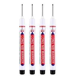 4Pcs White 20mm Deep Hole Long Nib Head Markers Set for Metal Perforating Pen Bathroom Woodworking Decoration Multi-Purpose