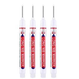 4Pcs White 20mm Deep Hole Long Nib Head Markers Set for Metal Perforating Pen Bathroom Woodworking Decoration Multi-Purpose