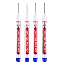 4Pcs White 20mm Deep Hole Long Nib Head Markers Set for Metal Perforating Pen Bathroom Woodworking Decoration Multi-Purpose
