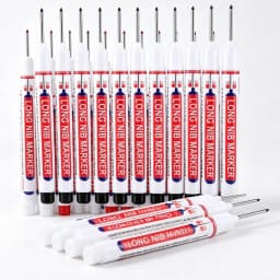 4Pcs White 20mm Deep Hole Long Nib Head Markers Set for Metal Perforating Pen Bathroom Woodworking Decoration Multi-Purpose