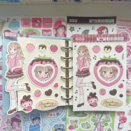 1/9PCS Korean Sweet Cool Girl Stickers Cute Cartoon Anime Girl Stickers Journal Diary Notebook Scrapbook Diy Decorative Stickers