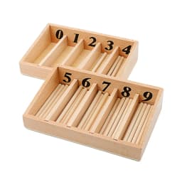 Family Version Montessori Math Toy Spindle Box With 45 Spindles Smaill Size Spindle Rod Toys Early Educational Kindergarten Gift