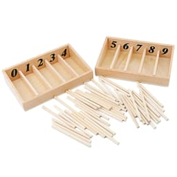 Family Version Montessori Math Toy Spindle Box With 45 Spindles Smaill Size Spindle Rod Toys Early Educational Kindergarten Gift