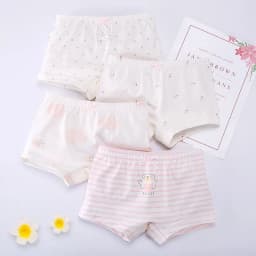 4Pcs Children's Panties Girls Pure Cotton Boxer Kids Cartoon Soft Pretty Washable Child Briefs Underwear 3-10 Year Old