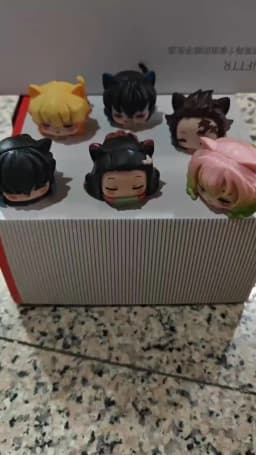 Demon Slayer Cat Sleep Shapes Kamado Tanjirou Kanroji Mitsuri Figurine Toys Tokitou Muichirou Anime Dolls Model Ornaments Gift