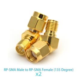2PCS SMA to SMA Adapter SMA Male Female to Male Female RP SMA Straight 3 Way Right Angle 90 135 Degree RF Connector for Antenna