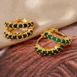 Luxury Stainless Steel Colorful Zircon Small Hoop Earrings For Women Fashion Korean Huggie Women's Jewelry pendientes mujer