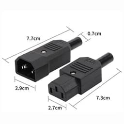 IEC320 10A 250V Black Male female docking Plug Connector Rewireable C13 C14 Plug Rewirable Power Konektor 3 Pin AC Socket