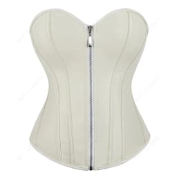 Silver Gold Corsets for Women Steampunk Gothic Corset Bustier with Zipper Plus Size Vintage Style Corset Top Burlesque Lingerie