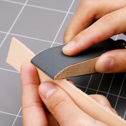 Beech Block Handmade Leather Edge Grinding Sandpaper Treatment Tool Sandalwood DIY Leathercraft Edge Tool