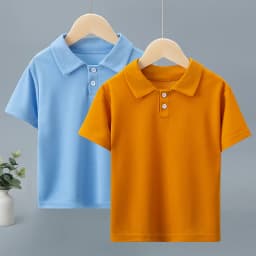 1/3 Pack Children's Solid color POLO Shirt Boy Handsome Fashion T-shirt Lapel Comfortable Half Sleeve Girl Joker Short Sleeve