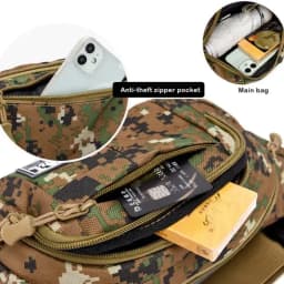 Large Capacity Outdoor Waist Bag Multi-layer Sling Bag New Nylon Waterproof Camouflage Fanny Pack