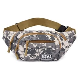 Large Capacity Outdoor Waist Bag Multi-layer Sling Bag New Nylon Waterproof Camouflage Fanny Pack