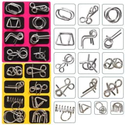 Materials Metal 3D Montessori Puzzle Wire Difficult Disentanglement Iron Brain Teaser IQ Test Toys Juegos De Ingenio Y Habilidad
