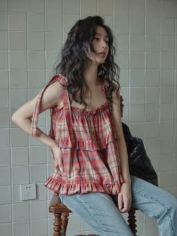 Y2K Hot Women Summer Acubi Japan Vintage Gyaru Tanks & Camis Lace Up Green Crop Top Plaid Strap Sleeveless Tank Tops Clothes
