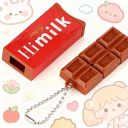 Fidget Toy Simulated Meiji Chocolate Bendy Snap-And-Play Stress Relief Jp Style Keychain Pendant Funny Gifts Creative Gadgets