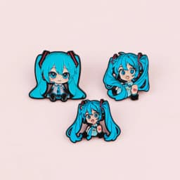 Blue Haired Girl Enamel Pin Cartoon Anime Badges on Backpack Women's Brooches Hat Lapel Pins Cosplay Accessories Toys Gifts