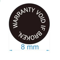 6/8/11/14mm WARRANTY VOID IF BROKEN Screw Hole Sticker Tamper Evident Brittle Paper Security Seal Removal Proof Open Invalid