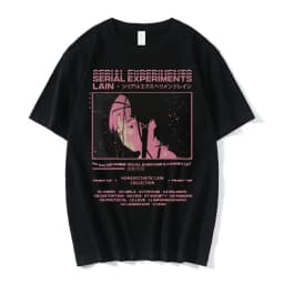 Anime Serial Experiments Lain T-Shirt Men Women Graphic T Shirts Unisex Iwakura Manga Girl Sci Fi Short Sleeve Tee Tops 62463