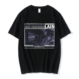 Anime Serial Experiments Lain T-Shirt Men Women Graphic T Shirts Unisex Iwakura Manga Girl Sci Fi Short Sleeve Tee Tops 62463