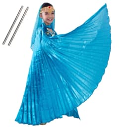 Wings Costumes Kids Belly Dance Dress for Girls Gift Bellydancing Clothes Bollywood Dancewear Children Cosplay Wings with Sticks