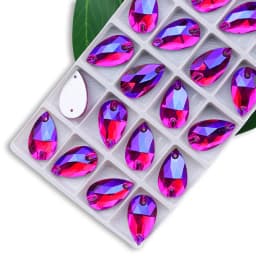 Wholesale QL Crystal Drop Sew On Rhinestones AB Crystal Clear Flatback for Diy Bags Clothes Shoes Material