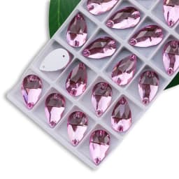 Wholesale QL Crystal Drop Sew On Rhinestones AB Crystal Clear Flatback for Diy Bags Clothes Shoes Material