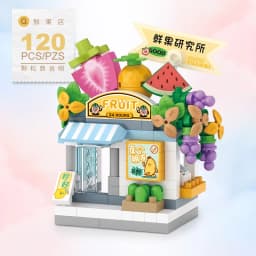 Street View House Building Blocks Izakaya Shaved Ice Shop Takoyaki Shop Coffee Shop Panda Tea House Children's Gift