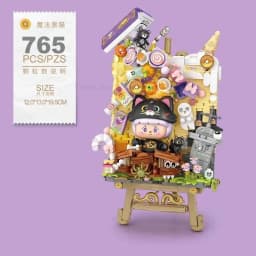 Street View House Building Blocks Izakaya Shaved Ice Shop Takoyaki Shop Coffee Shop Panda Tea House Children's Gift