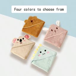 Baby Bath Towel Cartoon Infant Swaddle Kids Bathrobe Fleece Blanket Warm Sleeping Swaddle Wrap for New Born Boys Girls