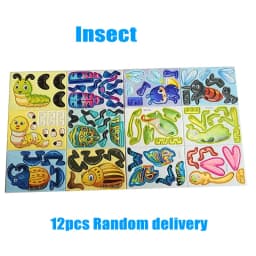 12-24pcs/bag 3D Animals Foam Puzzle Educational Toys for Kids Birthday Party Favor Guest Gift Classroom Rewards Goodie Fillers