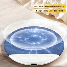 NEW Blue Wireless Pillow Speaker Sleep Aid Bluetooth Under Pillow Machine Speaker 30/60/90 Min Timer Stereo Sound