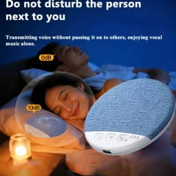 NEW Blue Wireless Pillow Speaker Sleep Aid Bluetooth Under Pillow Machine Speaker 30/60/90 Min Timer Stereo Sound