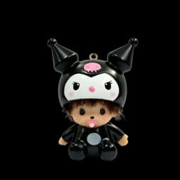 Ins Style Cute Hello Kitty Monchhichi Keychain Vinyl Doll Pendant Couple Style Backpack Hanger Car Decoration Trending Ornament