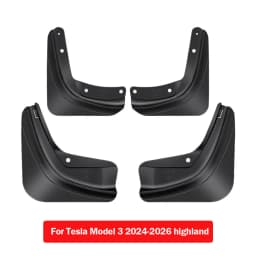 Mud Flaps for Tesla Model Y Model 3 2026 Stay Clean Protect Paint Military Grade All Weather Splash Guards No Drilling Required