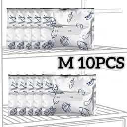 10/30/60pcs Aluminum Foil Storage Bags Freezer Sealed Organizers Food Packaging Reusable Pantry Odor-Proof Bag Kitchen Essential