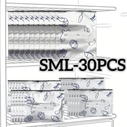 10/30/60pcs Aluminum Foil Storage Bags Freezer Sealed Organizers Food Packaging Reusable Pantry Odor-Proof Bag Kitchen Essential
