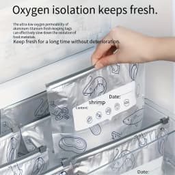 10/30/60pcs Aluminum Foil Storage Bags Freezer Sealed Organizers Food Packaging Reusable Pantry Odor-Proof Bag Kitchen Essential