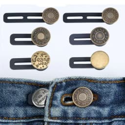 6PCS Jeans and Pants Button Waist Adjustment for DIY Pants Jeans Free Sewing Waist Extenders Buttons for Women and Men NK004