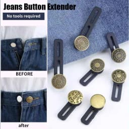 6PCS Jeans and Pants Button Waist Adjustment for DIY Pants Jeans Free Sewing Waist Extenders Buttons for Women and Men NK004