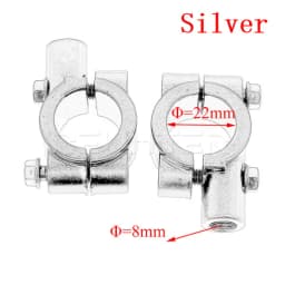 2PCS Black Silver Motorcycle Handlebar Mirror Mount Clamp Rear View Mirror Holder Bracket 22mm 10mm 8mm 10mm 25mm For Harley