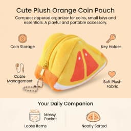 Women's Coin Purse Mini Pouch Cute Plush Little Penguin Zipper Change Purse for Keychain Lipsticks Money