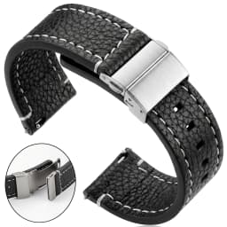 Soft Genuine Leather Smart Watch Band 18 20 22 24mm Women Men Cowhide Strap Brown Black Quick Release Watchband Bracelet