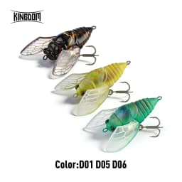 Kingdom Cicada Bionic Fishing Lure 21mm 27mm 1.6g 2.4g Floating Artificial Hard Crankbaits Bass Trout Pike Topwater Fishing
