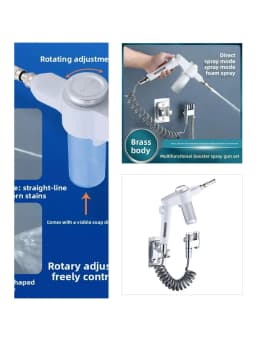 Multifunctional High Pressure Foam Spray Gun Dual Nozzle Water Sprayer for Car Wash Garden Irrigation Toilet Clean Pet Bath