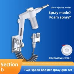 Multifunctional High Pressure Foam Spray Gun Dual Nozzle Water Sprayer for Car Wash Garden Irrigation Toilet Clean Pet Bath