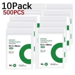500-50PCS Premium Clear Plastic Card Sleeves Sturdy Transparent Card Holder Korea Kpop Idol Photcard Holographic Protector Film