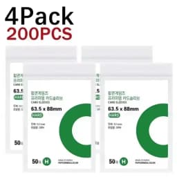 500-50PCS Premium Clear Plastic Card Sleeves Sturdy Transparent Card Holder Korea Kpop Idol Photcard Holographic Protector Film