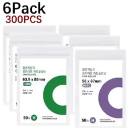 500-50PCS Premium Clear Plastic Card Sleeves Sturdy Transparent Card Holder Korea Kpop Idol Photcard Holographic Protector Film